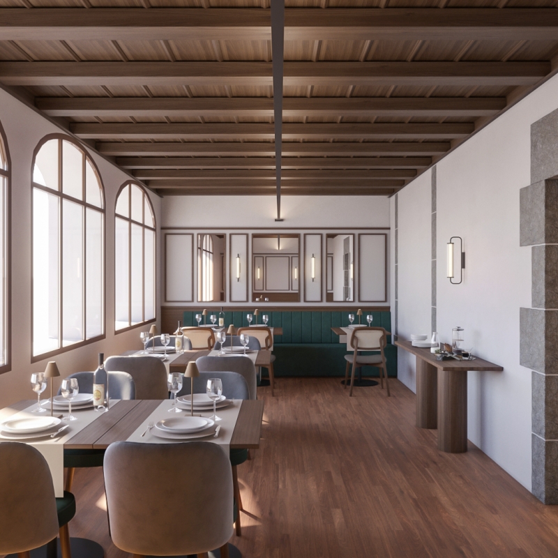 Restaurant la Salut (La garrotxa), projecte de decoració elegant i clàssic