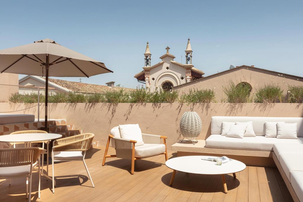 terrassa reforma habitació suite hotel girona, interiorisme
